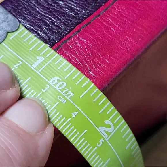 Vintage Multi Royal Colored Leather Mini Crossbody Bag Made in Tokyo - Picture 12 of 13